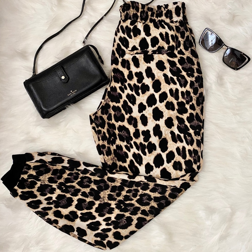 Cheetah print joggers